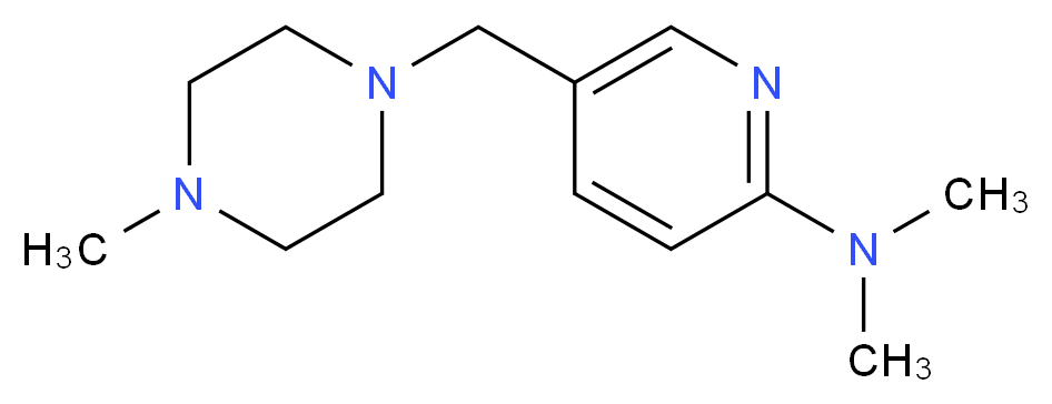 N,N-dimethyl-5-[(4-methylpiperazin-1-yl)methyl]pyridin-2-amine_分子结构_CAS_1245644-05-6