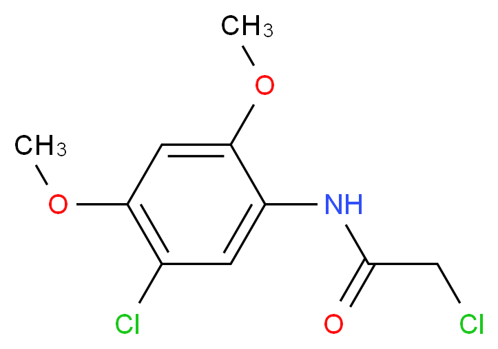 2-Chloro-N-(5-chloro-2,4-dimethoxyphenyl)acetamide_分子结构_CAS_23543-12-6)