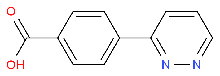 4-(pyridazin-3-yl)benzoic acid_分子结构_CAS_216060-22-9