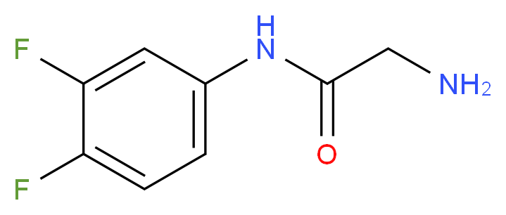 2-amino-N-(3,4-difluorophenyl)acetamide_分子结构_CAS_731795-74-7