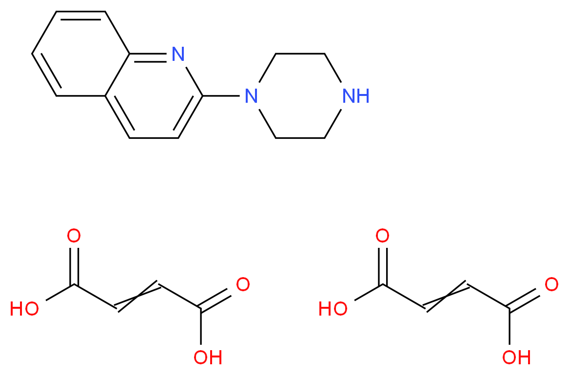 2-(piperazin-1-yl)quinoline; bis(but-2-enedioic acid)_分子结构_CAS_4774-24-7