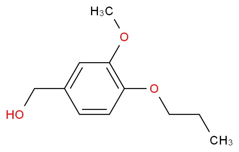 (3-methoxy-4-propoxyphenyl)methanol_分子结构_CAS_103859-81-0