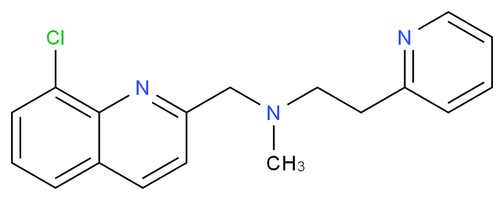 N-[(8-chloroquinolin-2-yl)methyl]-N-methyl-2-pyridin-2-ylethanamine_分子结构_CAS_)