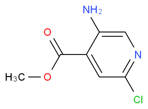 Methyl 5-amino-2-chloroisonicotinate_分子结构_CAS_1073182-59-8)