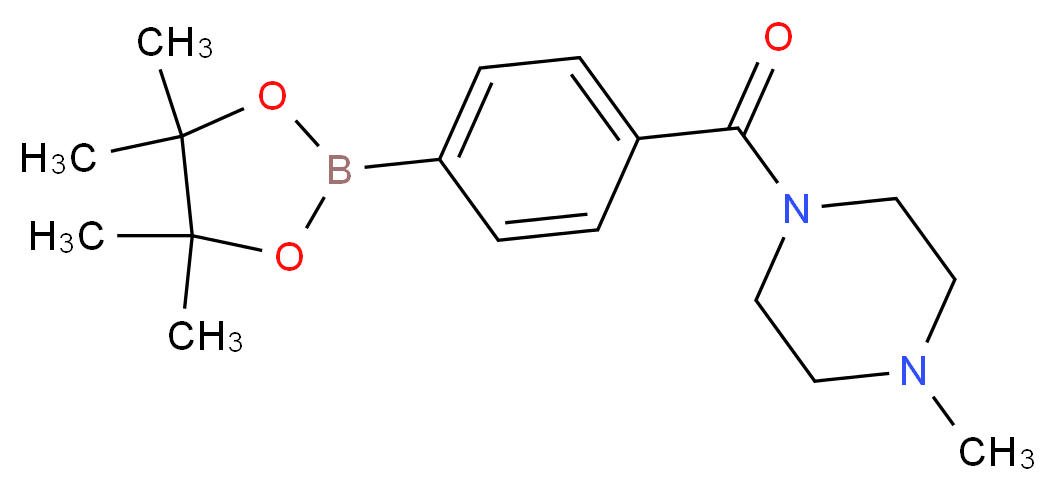 4-(4-甲基哌嗪-1-羰基)苯硼酸频哪酯_分子结构_CAS_832114-06-4)