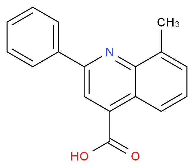 8-methyl-2-phenylquinoline-4-carboxylic acid_分子结构_CAS_107027-34-9