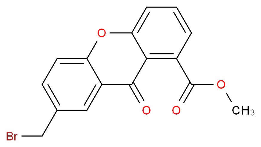 methyl 7-(bromomethyl)-9-oxo-9H-xanthene-1-carboxylate_分子结构_CAS_328526-38-1