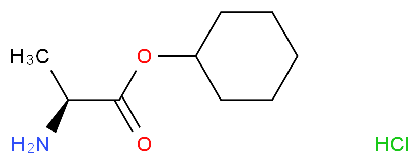 cyclohexyl (2S)-2-aminopropanoate hydrochloride_分子结构_CAS_41324-79-2