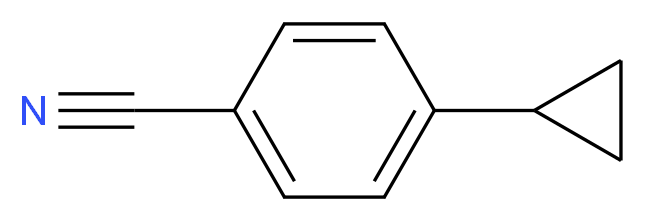 4-cyclopropylbenzonitrile_分子结构_CAS_1126-27-8