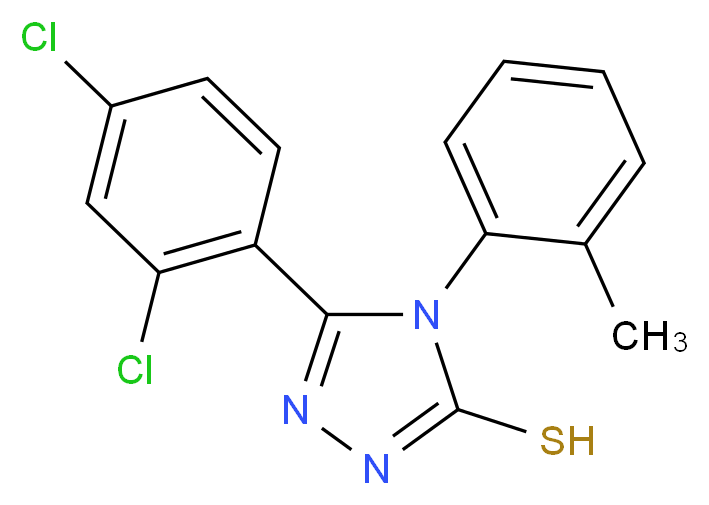 5-(2,4-dichlorophenyl)-4-(2-methylphenyl)-4H-1,2,4-triazole-3-thiol_分子结构_CAS_93677-85-1)