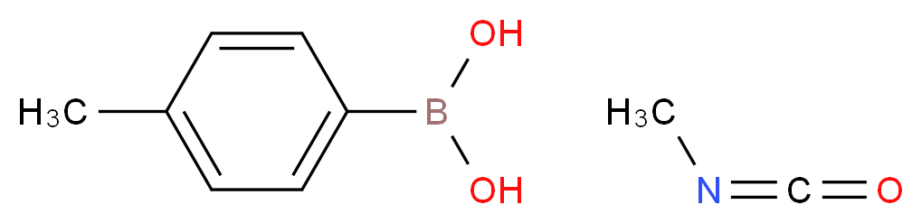 (4-methylphenyl)boronic acid; isocyanatomethane_分子结构_CAS_405520-68-5