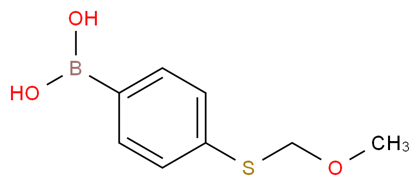 {4-[(methoxymethyl)sulfanyl]phenyl}boronic acid_分子结构_CAS_1072952-17-0