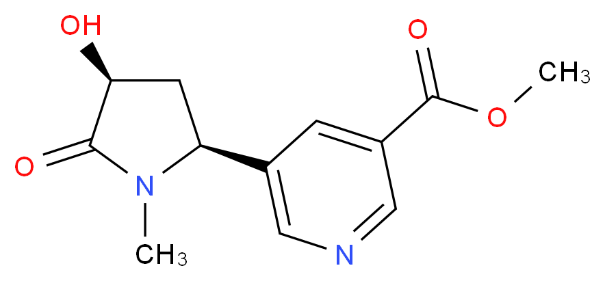 rac cis-3'-Hydroxy Cotinine-3-carboxylic Acid Methyl Ester_分子结构_CAS_1217778-14-7)