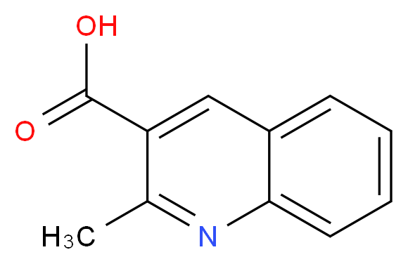 2-Methyl-quinoline-3-carboxylic acid_分子结构_CAS_635-79-0)