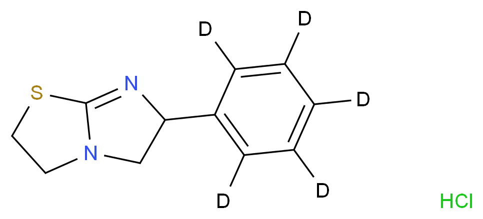 6-(<sup>2</sup>H<sub>5</sub>)phenyl-2H,3H,5H,6H-imidazo[2,1-b][1,3]thiazole hydrochloride_分子结构_CAS_1173021-85-6