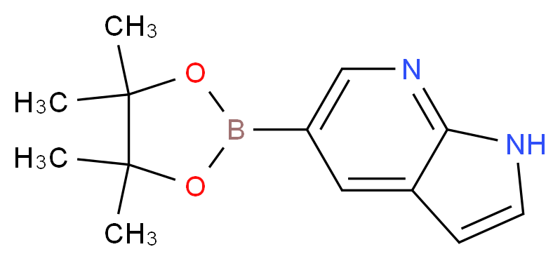5-(4,4,5,5-Tetramethyl-[1,3,2]dioxaborolan-2-yl)-1H-pyrrolo[2,3-b]pyridine_分子结构_CAS_754214-56-7)