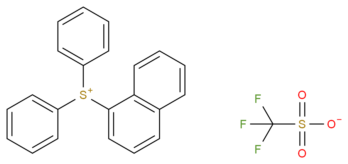 1-萘基二苯基锍三氟甲磺酸盐_分子结构_CAS_116808-69-6)