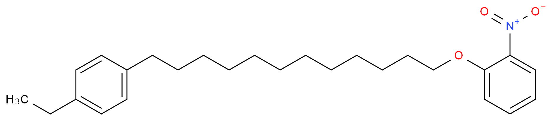 1-ethyl-4-[12-(2-nitrophenoxy)dodecyl]benzene_分子结构_CAS_155056-63-6