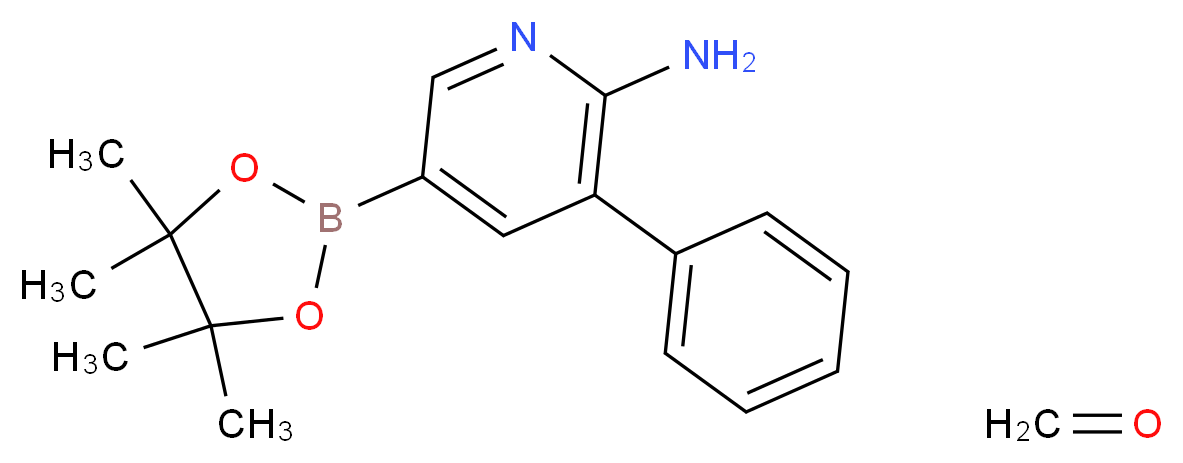 3-phenyl-5-(tetramethyl-1,3,2-dioxaborolan-2-yl)pyridin-2-amine; formaldehyde_分子结构_CAS_756520-57-7