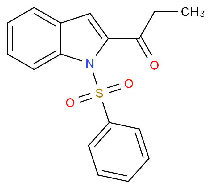 1-[1-(benzenesulfonyl)-1H-indol-2-yl]propan-1-one_分子结构_CAS_121963-51-7