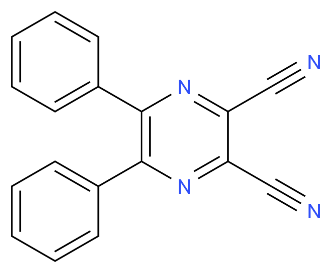2,3-Dicyano-5,6-diphenylpyrazine_分子结构_CAS_52197-23-6)
