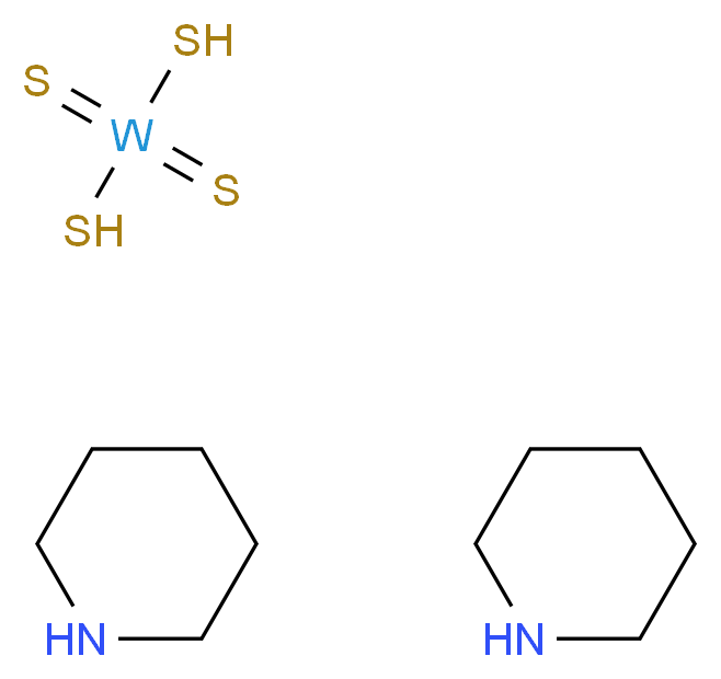 disulfanylidenetungstendithiol; bis(piperidine)_分子结构_CAS_56181-21-6