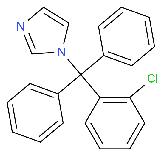 1-[(2-chlorophenyl)diphenylmethyl]-1H-imidazole_分子结构_CAS_23593-75-1