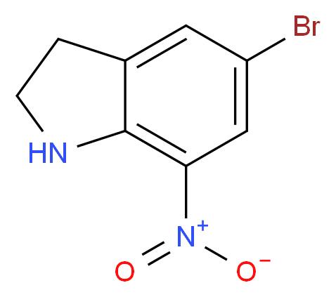 5-溴-7-硝基二氢吲哚_分子结构_CAS_80166-90-1)