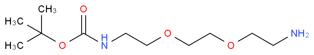 tert-butyl N-{2-[2-(2-aminoethoxy)ethoxy]ethyl}carbamate_分子结构_CAS_153086-78-3