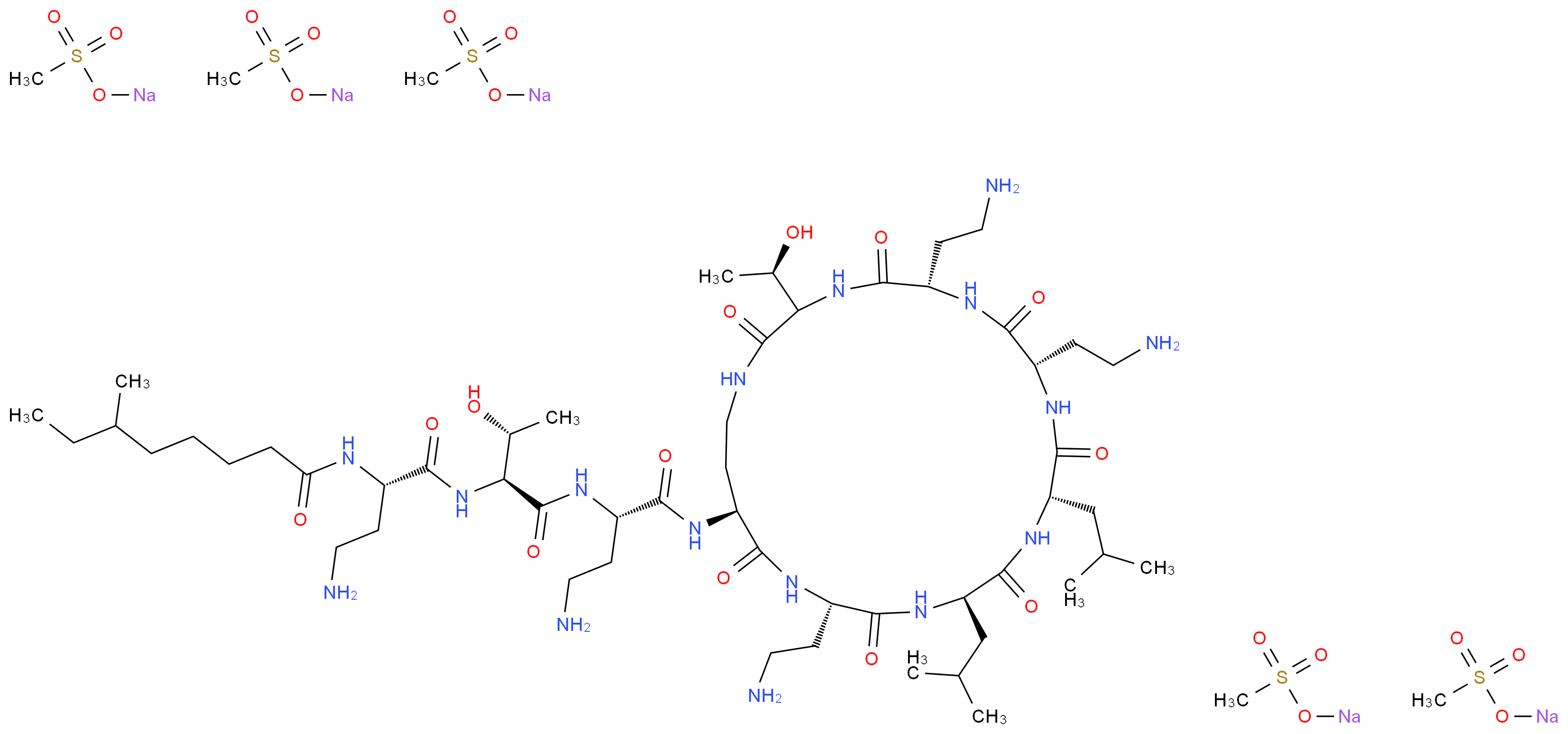 colistimethate sodium_分子结构_CAS_8068-28-8)