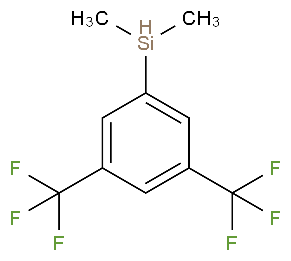 3,5-二(三氟甲基)苯基二甲基硅烷_分子结构_CAS_33558-36-0)