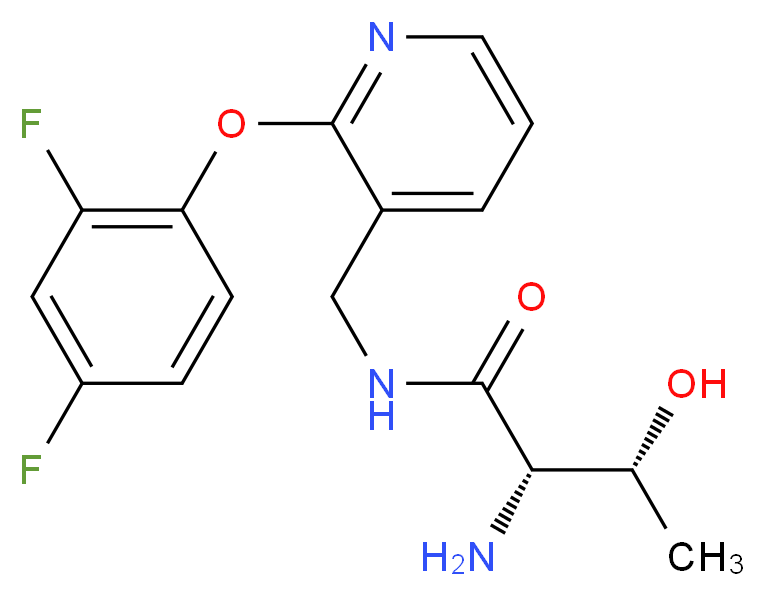 N~1~-{[2-(2,4-difluorophenoxy)pyridin-3-yl]methyl}-L-threoninamide_分子结构_CAS_)