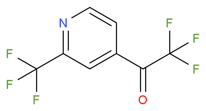 2,2,2-trifluoro-1-(2-(trifluoromethyl)pyridin-4-yl)ethanone_分子结构_CAS_1060816-51-4)