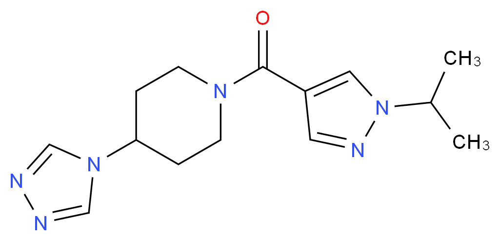 1-[(1-isopropyl-1H-pyrazol-4-yl)carbonyl]-4-(4H-1,2,4-triazol-4-yl)piperidine_分子结构_CAS_)