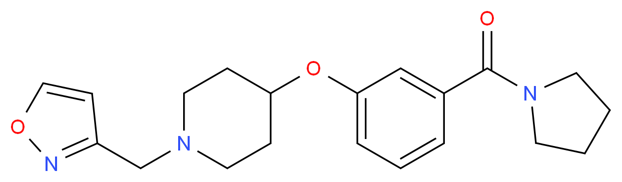 1-(3-isoxazolylmethyl)-4-[3-(1-pyrrolidinylcarbonyl)phenoxy]piperidine_分子结构_CAS_)