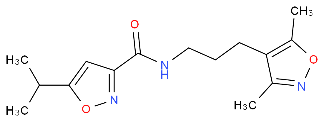 N-[3-(3,5-dimethyl-4-isoxazolyl)propyl]-5-isopropyl-3-isoxazolecarboxamide_分子结构_CAS_)