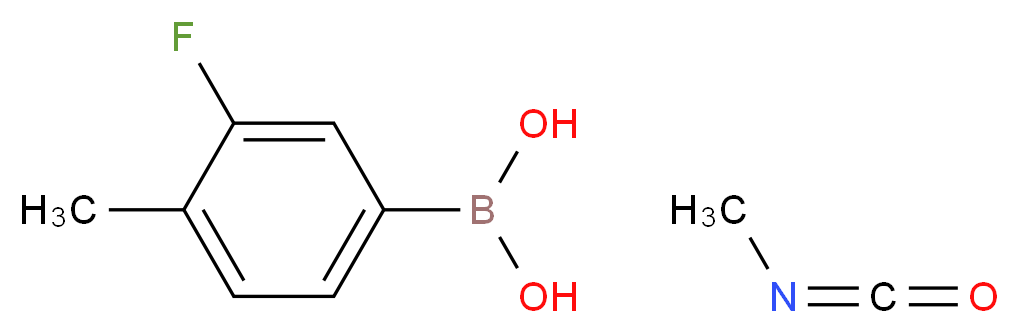 (3-fluoro-4-methylphenyl)boronic acid; isocyanatomethane_分子结构_CAS_874289-13-1