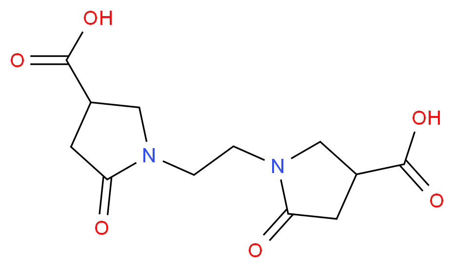 1-[2-(4-carboxy-2-oxopyrrolidin-1-yl)ethyl]-5-oxopyrrolidine-3-carboxylic acid_分子结构_CAS_2761-13-9