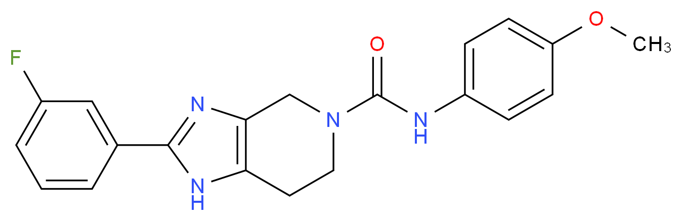 2-(3-fluorophenyl)-N-(4-methoxyphenyl)-1,4,6,7-tetrahydro-5H-imidazo[4,5-c]pyridine-5-carboxamide_分子结构_CAS_)
