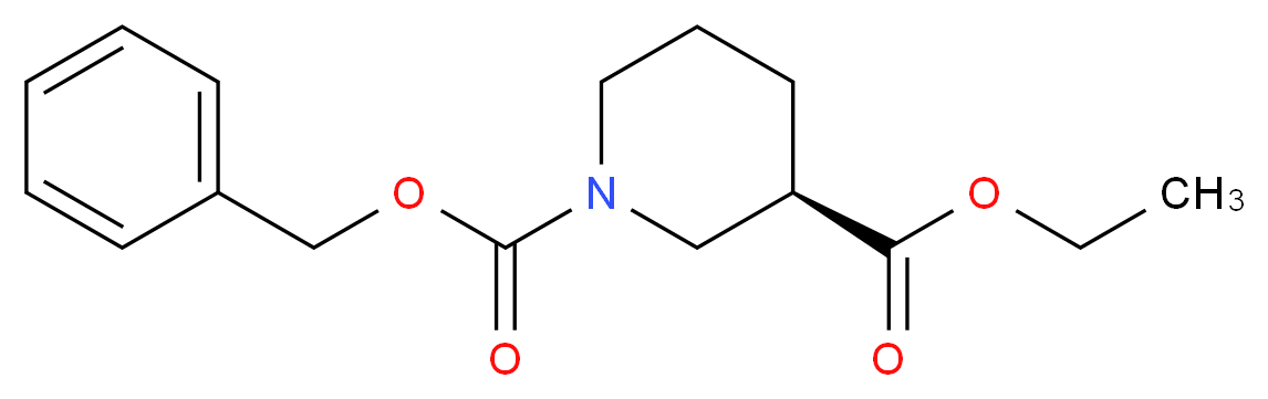 1-benzyl 3-ethyl (3R)-piperidine-1,3-dicarboxylate_分子结构_CAS_435275-85-7