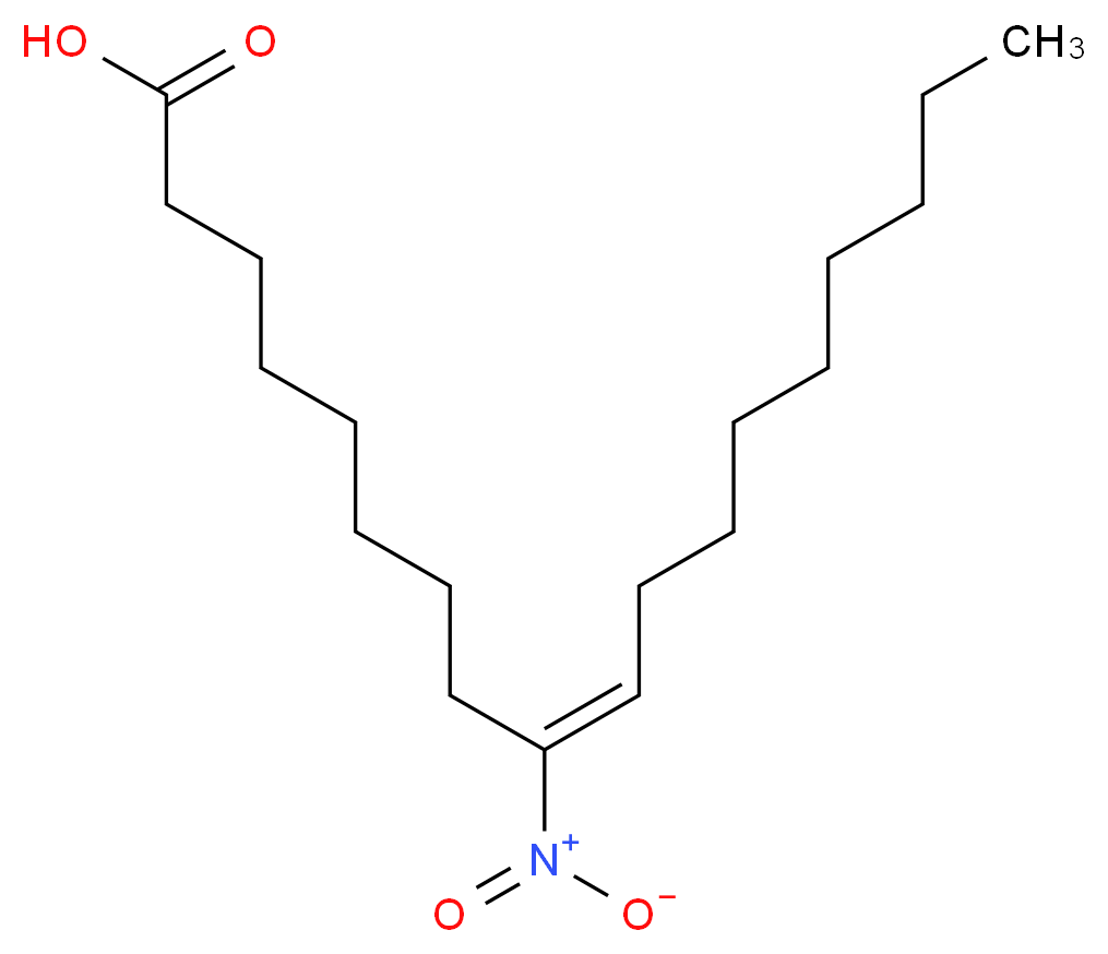 (9E)-9-nitrooctadec-9-enoic acid_分子结构_CAS_875685-44-2