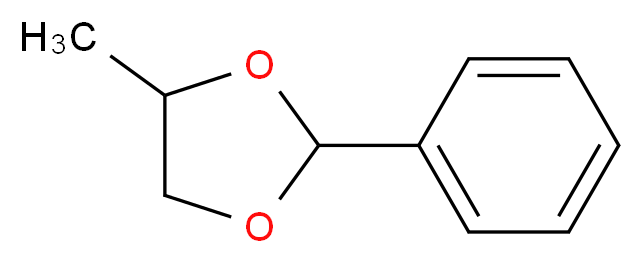 4-methyl-2-phenyl-1,3-dioxolane_分子结构_CAS_2568-25-4