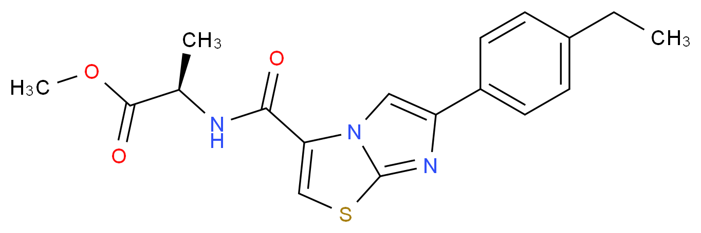 methyl N-{[6-(4-ethylphenyl)imidazo[2,1-b][1,3]thiazol-3-yl]carbonyl}-D-alaninate_分子结构_CAS_)