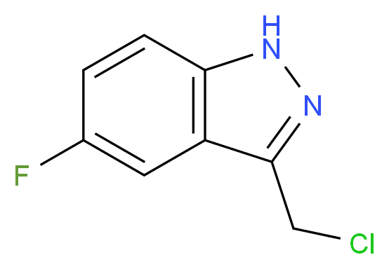 3-(chloromethyl)-5-fluoro-1H-indazole_分子结构_CAS_1196156-02-1