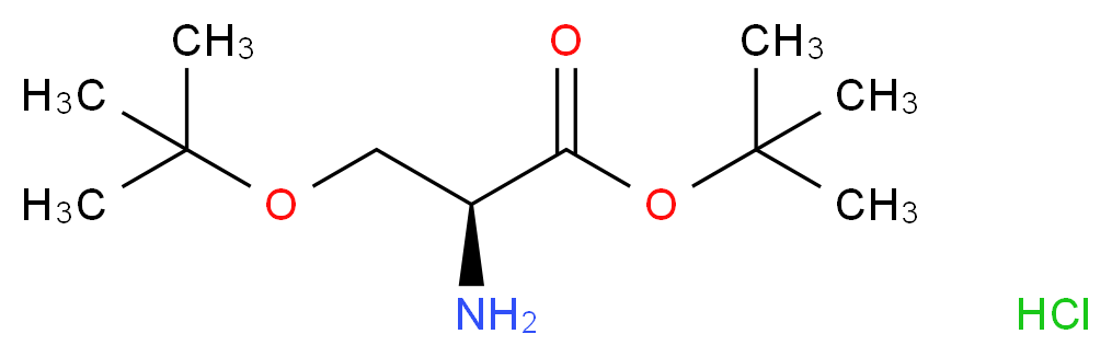 tert-butyl (2S)-2-amino-3-(tert-butoxy)propanoate hydrochloride_分子结构_CAS_51537-21-4