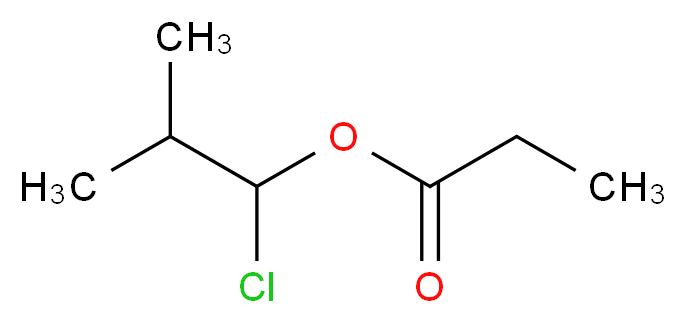 1-chloro-2-methylpropyl propanoate_分子结构_CAS_58304-65-7