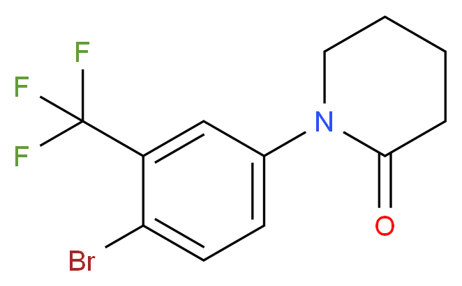 1-[4-bromo-3-(trifluoromethyl)phenyl]piperidin-2-one_分子结构_CAS_1257664-90-6