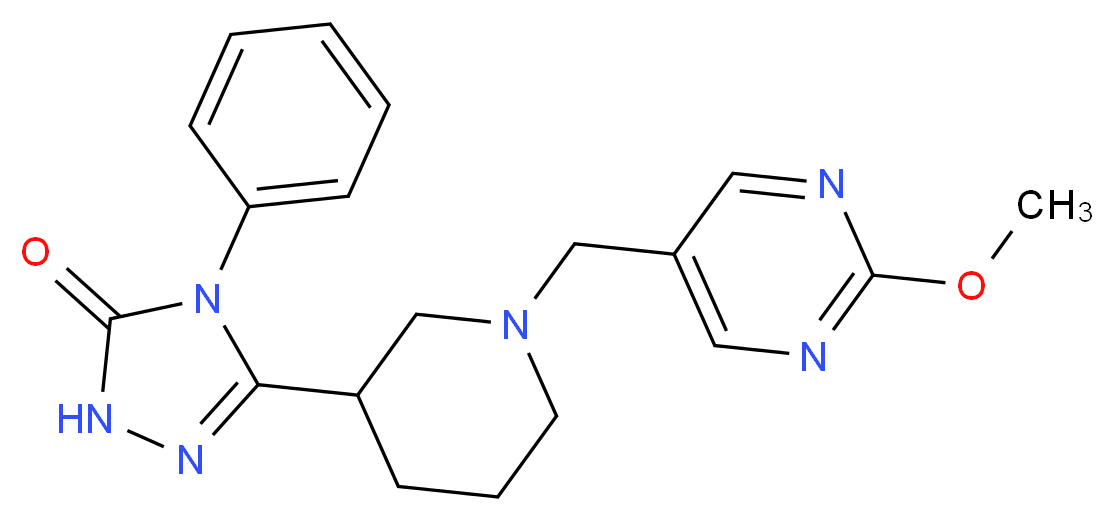 5-{1-[(2-methoxypyrimidin-5-yl)methyl]piperidin-3-yl}-4-phenyl-2,4-dihydro-3H-1,2,4-triazol-3-one_分子结构_CAS_)