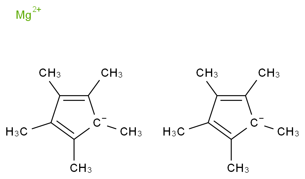 magnesium(2+) ion bis(pentamethylcyclopenta-2,4-dien-1-ide)_分子结构_CAS_74507-64-5