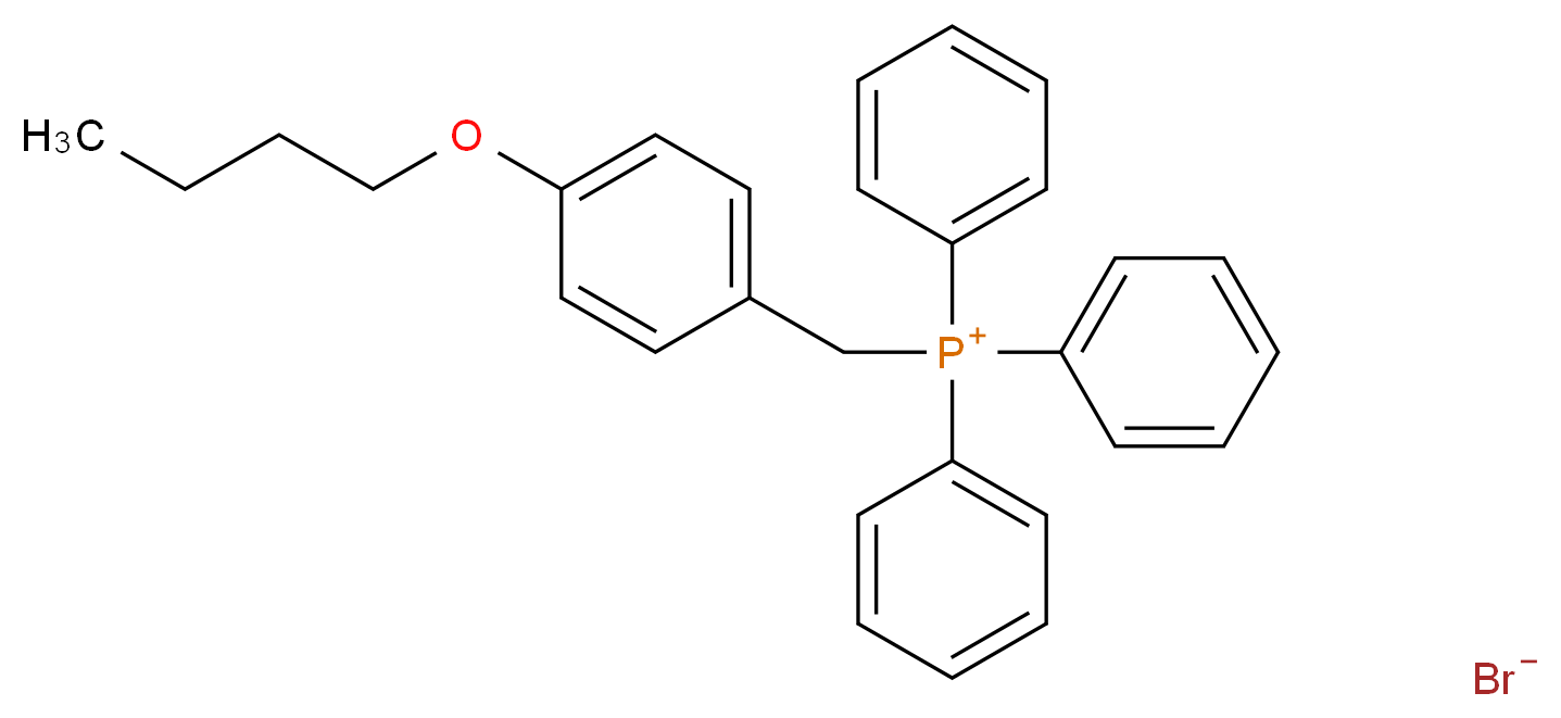 (4-N-丁氧基苄基)三苯基溴化膦_分子结构_CAS_146346-92-1)